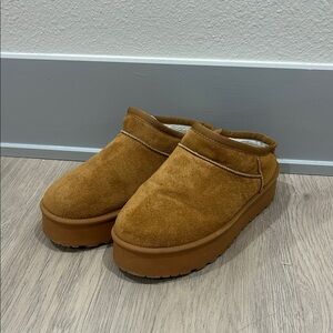 Forever 21 Tan Suede Slip-On Shoes